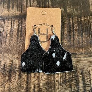 New cow hide leather earrings